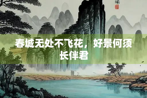 春城无处不飞花，好景何须长伴君