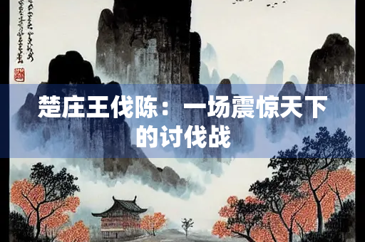 楚庄王伐陈：一场震惊天下的讨伐战