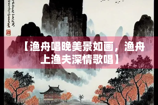 【渔舟唱晚美景如画，渔舟上渔夫深情歌唱】