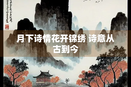 月下诗情花开锦绣 诗意从古到今
