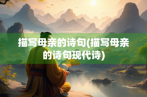 描写母亲的诗句(描写母亲的诗句现代诗)