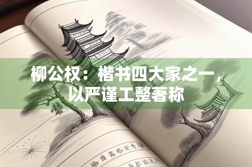 柳公权：楷书四大家之一，以严谨工整著称