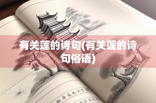 有关莲的诗句(有关莲的诗句俗语)