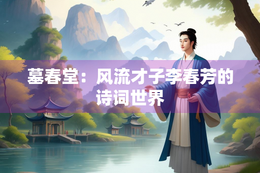 墓春堂：风流才子李春芳的诗词世界