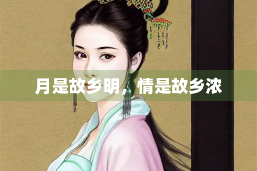 月是故乡明，情是故乡浓