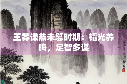 王莽谦恭未篡时期：韬光养晦，足智多谋