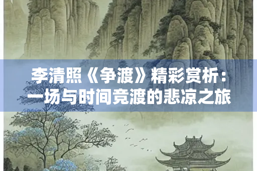 李清照《争渡》精彩赏析：一场与时间竞渡的悲凉之旅