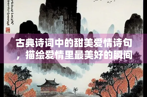 古典诗词中的甜美爱情诗句，描绘爱情里最美好的瞬间