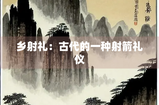 乡射礼：古代的一种射箭礼仪