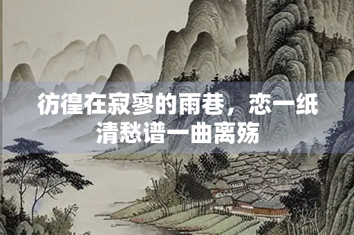 彷徨在寂寥的雨巷，恋一纸清愁谱一曲离殇