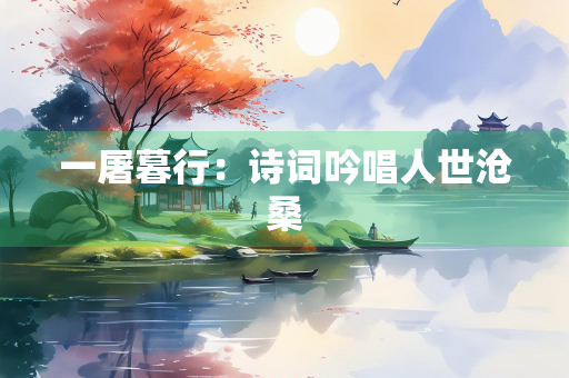 一屠暮行：诗词吟唱人世沧桑