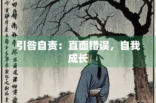 引咎自责：直面错误，自我成长
