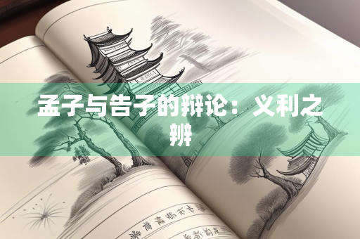 孟子与告子的辩论：义利之辨