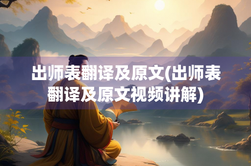 出师表翻译及原文(出师表翻译及原文视频讲解)