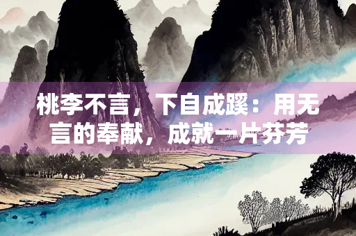 桃李不言，下自成蹊：用无言的奉献，成就一片芬芳