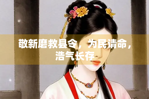 敬新磨救县令，为民请命，浩气长存
