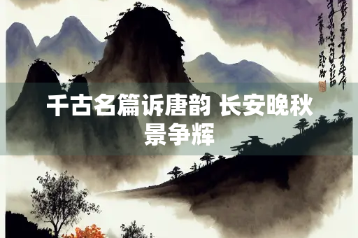 千古名篇诉唐韵 长安晚秋景争辉
