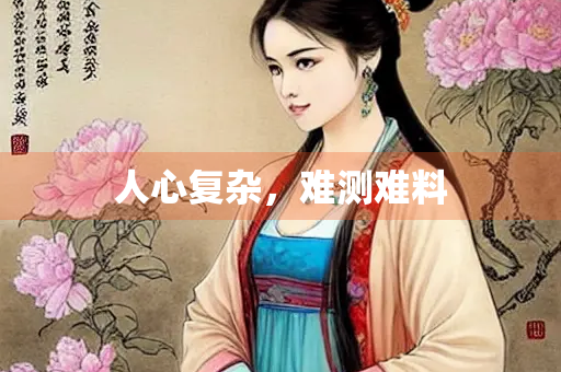 人心复杂，难测难料