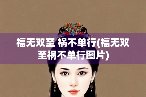福无双至 祸不单行(福无双至祸不单行图片)