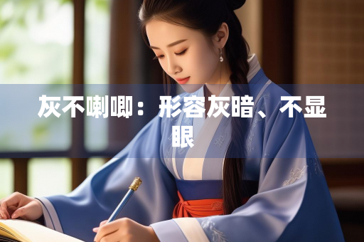 灰不喇唧：形容灰暗、不显眼