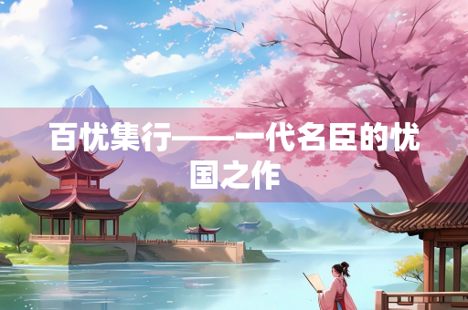百忧集行——一代名臣的忧国之作
