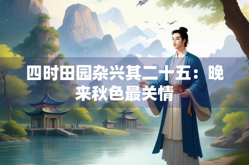 四时田园杂兴其二十五：晚来秋色最关情