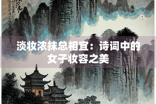 淡妆浓抹总相宜：诗词中的女子妆容之美