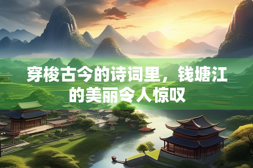 穿梭古今的诗词里，钱塘江的美丽令人惊叹