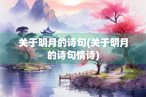 关于明月的诗句(关于明月的诗句情诗)