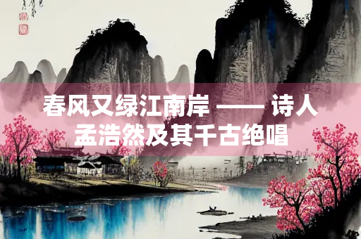 春风又绿江南岸 —— 诗人孟浩然及其千古绝唱