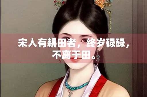 宋人有耕田者，终岁碌碌，不离于田。