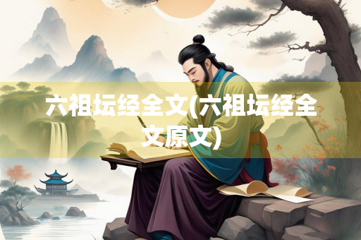 六祖坛经全文(六祖坛经全文原文)