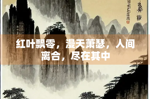 红叶飘零，漫天萧瑟，人间离合，尽在其中