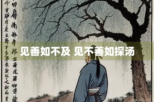 见善如不及 见不善如探汤