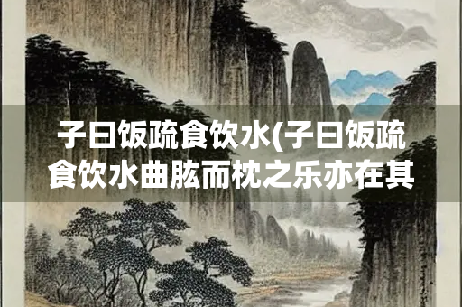 子曰饭疏食饮水(子曰饭疏食饮水曲肱而枕之乐亦在其中矣不义而富且贵)