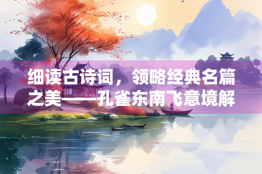 细读古诗词，领略经典名篇之美——孔雀东南飞意境解读