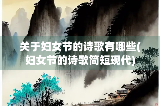 关于妇女节的诗歌有哪些(妇女节的诗歌简短现代)