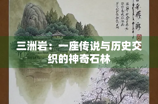 三洲岩：一座传说与历史交织的神奇石林