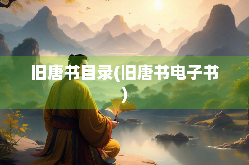 旧唐书目录(旧唐书电子书)