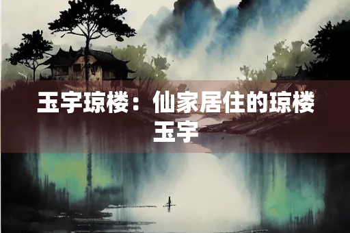 玉宇琼楼：仙家居住的琼楼玉宇