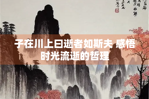 子在川上曰逝者如斯夫 感悟时光流逝的哲理