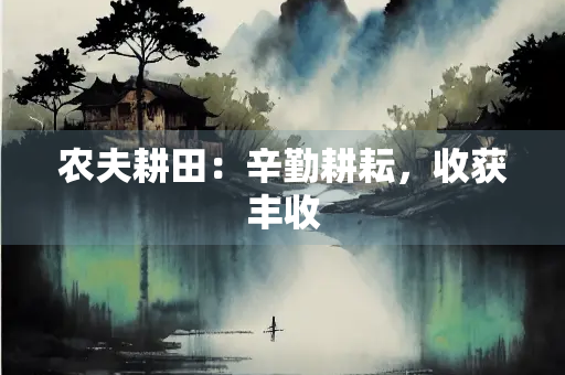 农夫耕田：辛勤耕耘，收获丰收