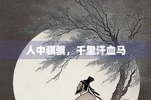 人中骐骥，千里汗血马