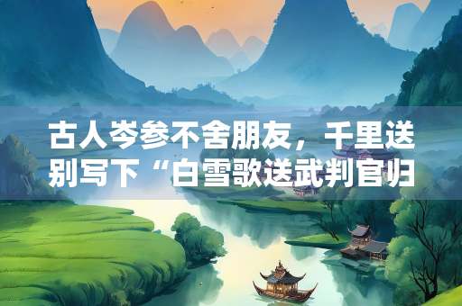 古人岑参不舍朋友，千里送别写下“白雪歌送武判官归京”