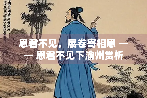 思君不见，展卷寄相思 —— 思君不见下渝州赏析