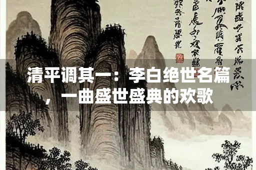 清平调其一：李白绝世名篇，一曲盛世盛典的欢歌
