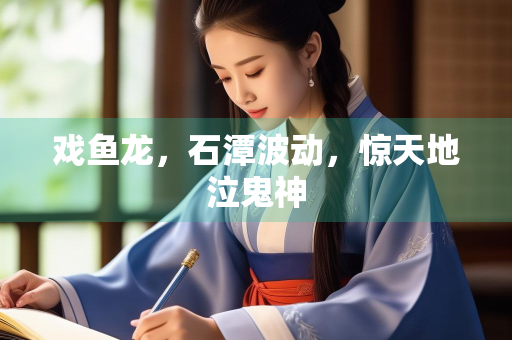 戏鱼龙，石潭波动，惊天地泣鬼神