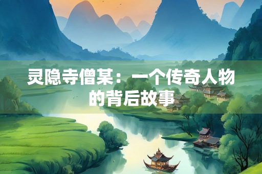 灵隐寺僧某：一个传奇人物的背后故事