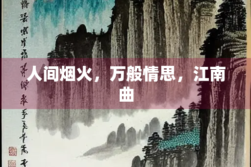 人间烟火，万般情思，江南曲