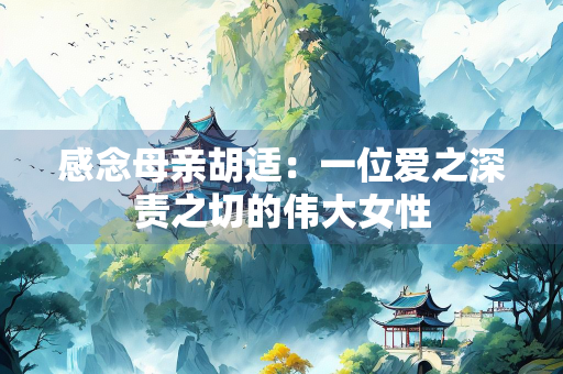 感念母亲胡适：一位爱之深责之切的伟大女性